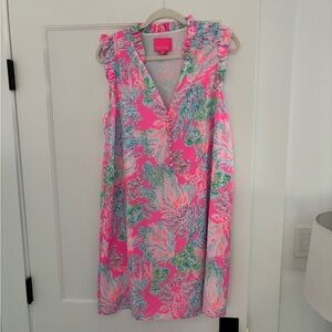 Like New Lilly Pulitzer Pink Green & Blue Dress. Size 10